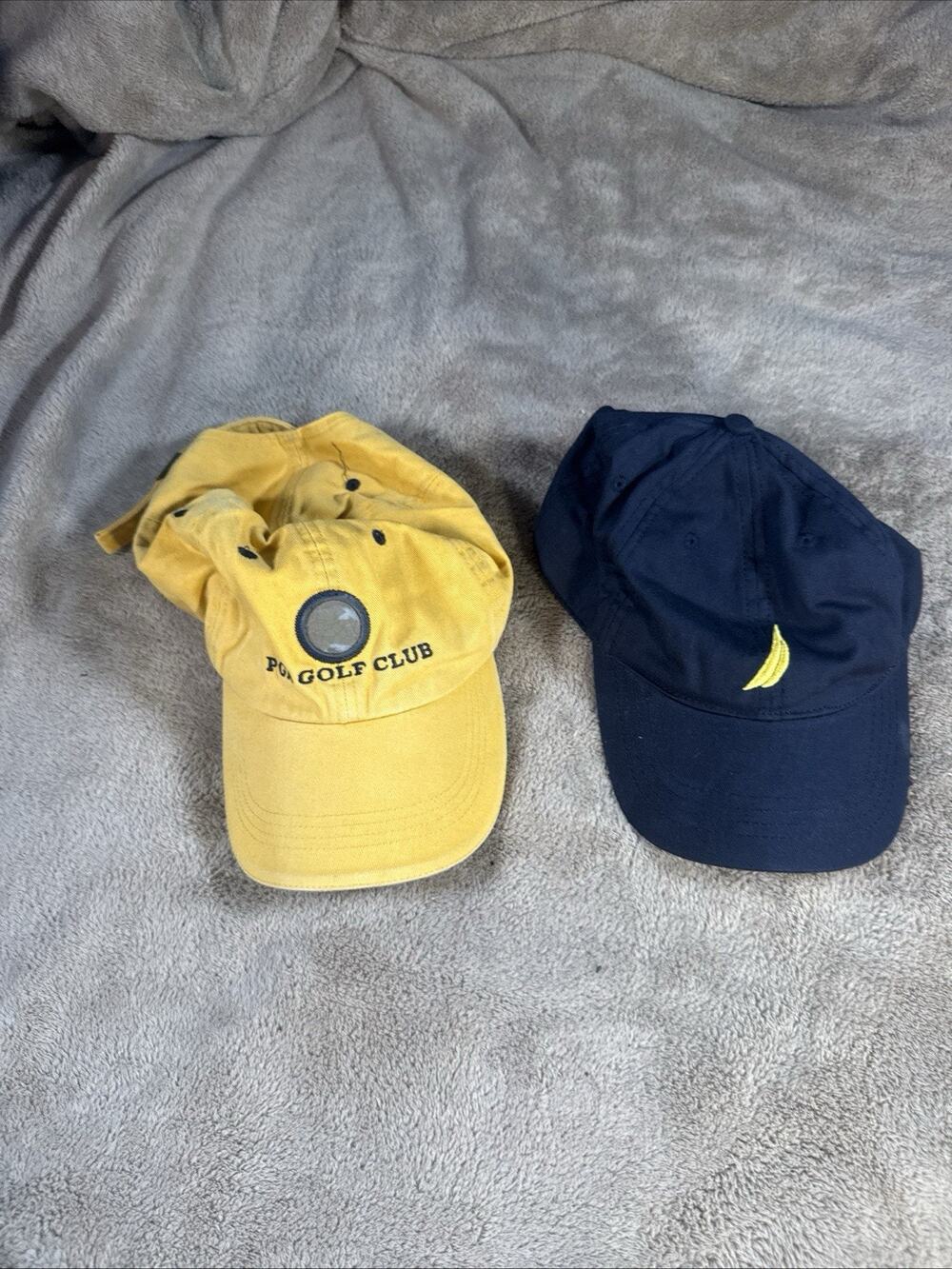 Lot Of 2 Adjustable Hats. Preowned Fair Condition.